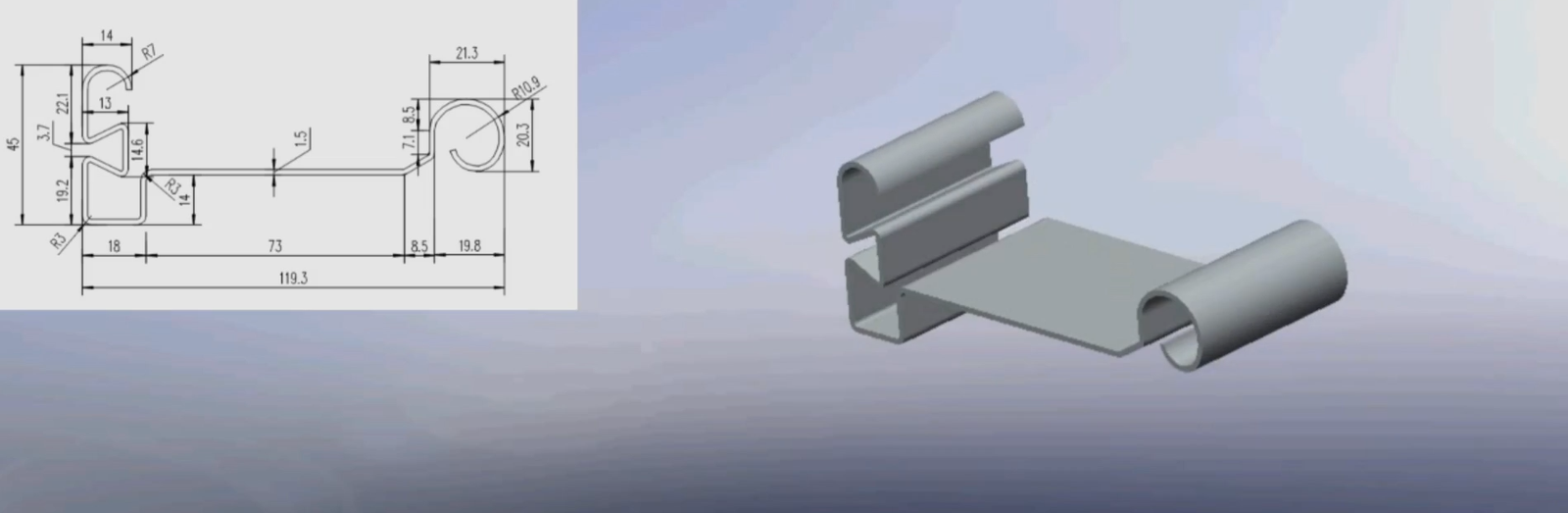 Metal Sheet Profile Cold Roll 3D Animation Cover