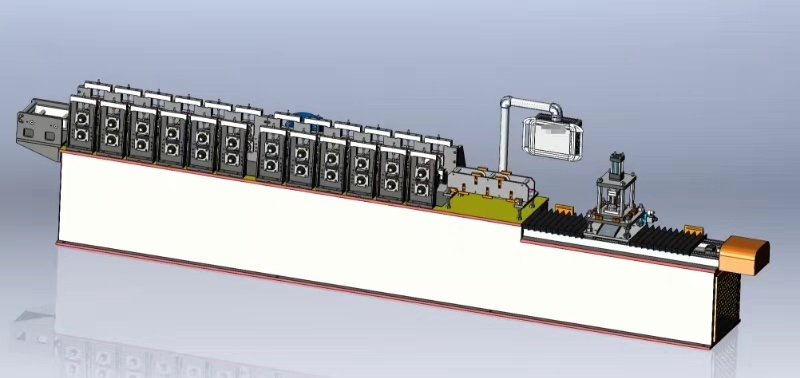 Steel Cold Rolling Machine Production Line Roller Syetem+Auto-cut system 3D Design Render LIDI Trading